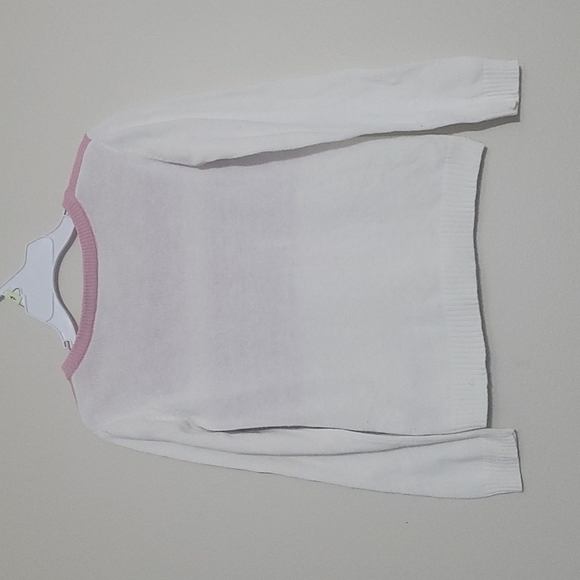 THE Children’s Place sweater for  girls white/ivory with pink size 3T - Picture 5 of 7